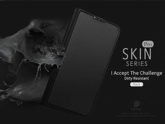 Dux Ducis Skin Pro Книга Изкуствена кожа Черен (Galaxy A40)