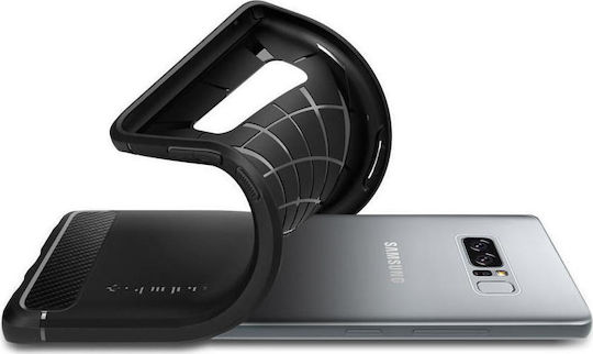 Spigen Rugged Armor Back Cover Σιλικόνης Μαύρο (Galaxy Note 8)