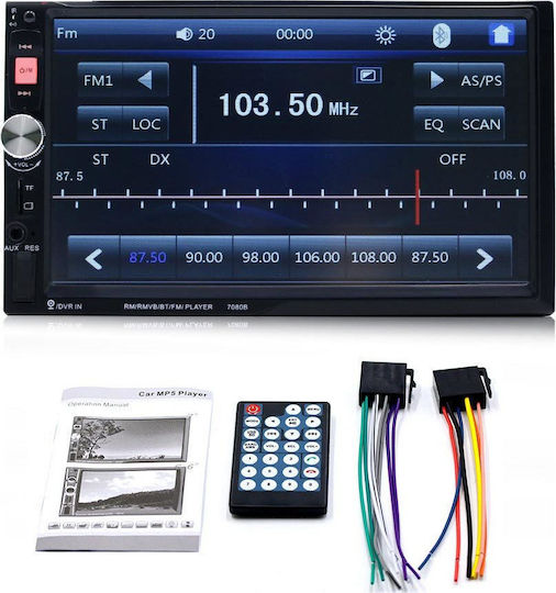 Auto-Audiosystem 2DIN (Bluetooth/USB/AUX) mit Touchscreen 7"