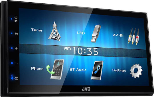 JVC Ηχοσύστημα Αυτοκινήτου 2DIN (Bluetooth/USB/AUX/WiFi/GPS/Apple-Carplay/Android-Auto) με Οθόνη Αφής 6.8"