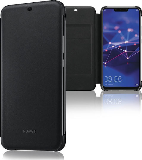 Huawei Книга Изкуствена кожа Черен (Huawei Mate 20 Lite)
