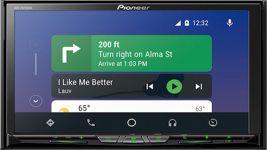 Pioneer Sistem Audio Auto 2DIN cu A/C (Bluetooth/USB/AUX/WiFi/GPS/Apple-Carplay/Android-Auto) cu Ecran Tactil 7" & Panou Detasabil