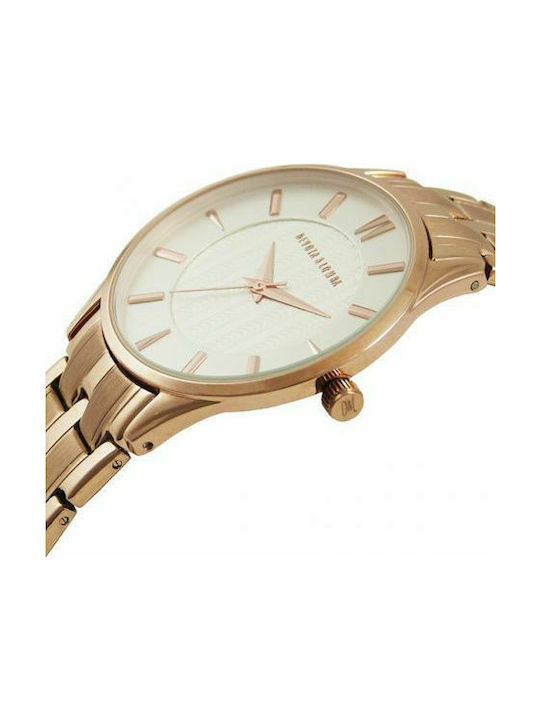 Devota & Lomba Watch with Pink Gold Metal Bracelet DL012W-03