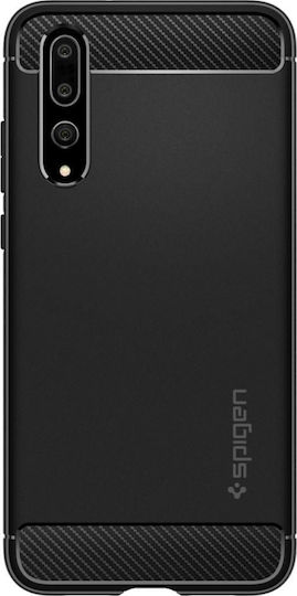 Spigen Rugged Armor Back Cover Σιλικόνης Μαύρο (Huawei P20 Pro)