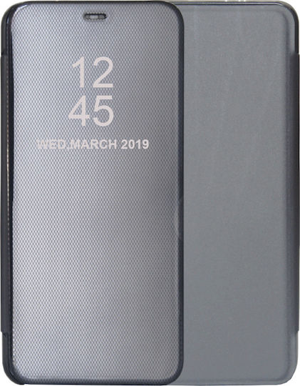 Hurtel Clear View Buchen Sie Kunststoff Schwarz (Galaxy A7 2018)