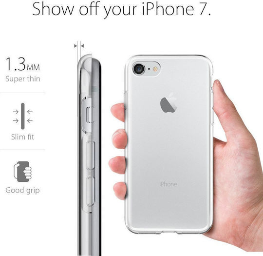 Spigen Liquid Crystal Umschlag Rückseite Silikon Transparent (iPhone 7 / 8 / SE 2020 / SE 2022)