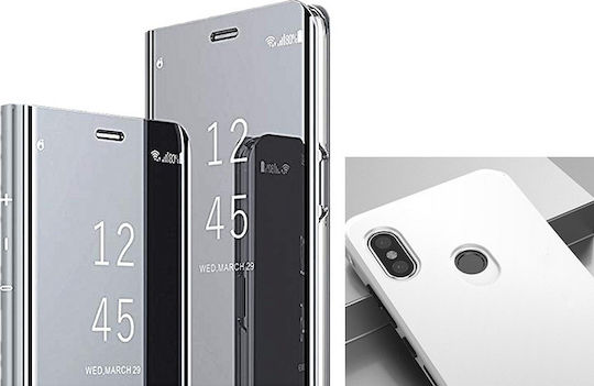 Hurtel Clear View Buchen Sie Kunststoff Silber (Redmi Note 7 / 7 Pro)