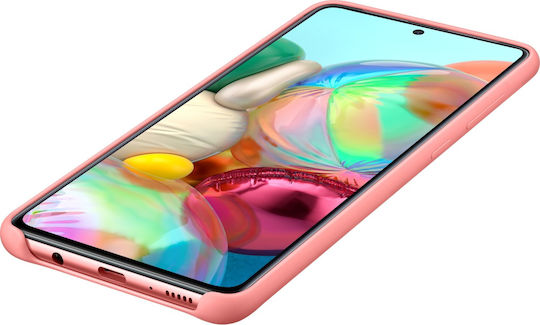 Samsung Задна корица Силикон Розов (Galaxy A71)