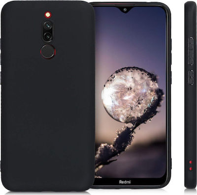 KWmobile Silicone Back Cover Black (Redmi 8)