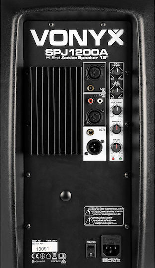 Vonyx SPJ-1200A 178.027 Active Speaker PA 200W with Woofer 12" 30x35x58cm.