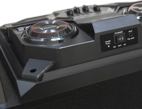 Akai Proffesional Karaoke Speaker with Wireless Microphone and Lighting Effects ABTS-T1203 Black