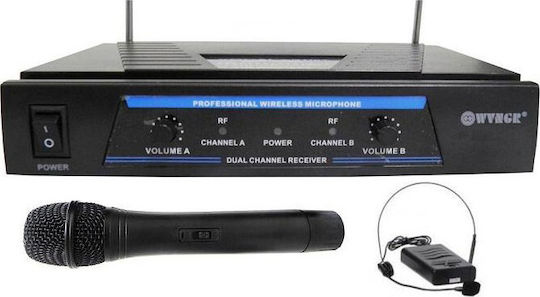 WVNGR Karaoke Amplifier With Wireless Microphones WG-007 Black