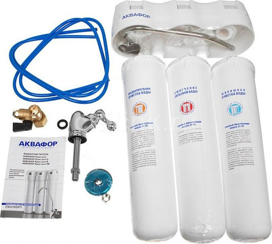 Aquaphor Crystal M Wasserfiltrationssystem Unter der Spüle mit Wasserhahn & Ersatzfilter