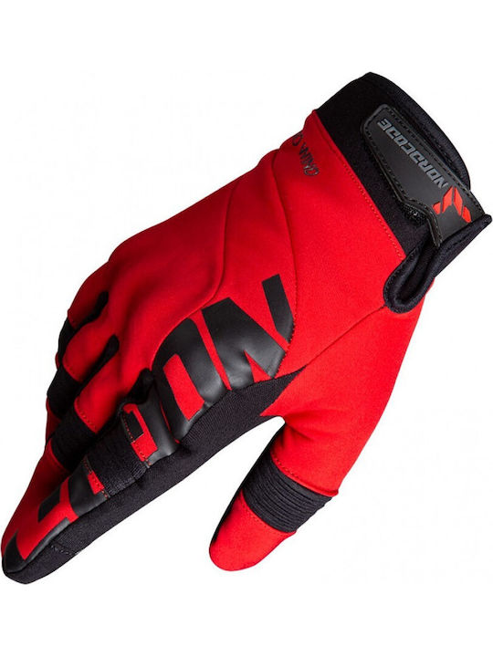 Nordcode Glen II Winter Men's Motorcycle Gloves Neoprene Red