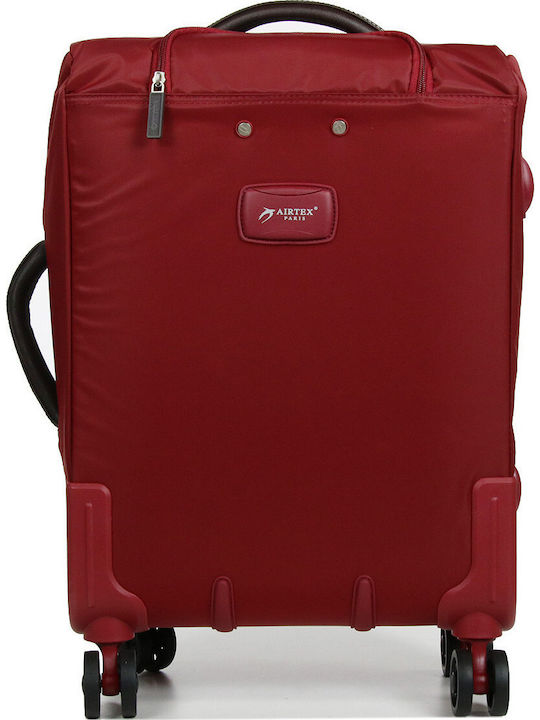 Airtex Paris Βαλίτσα Ταξιδίου Καμπίνας Υφασμάτινη Μπορντό με 4 Ρόδες Ύψους 55εκ.