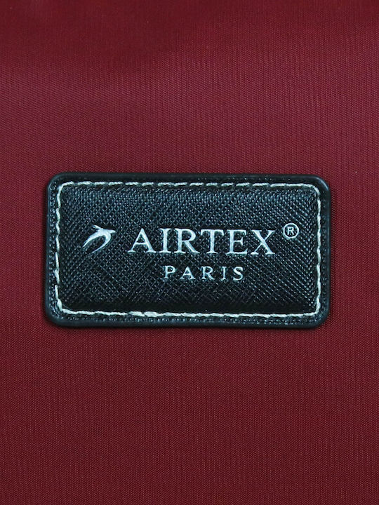 Airtex Paris Βαλίτσα Ταξιδίου Καμπίνας Υφασμάτινη Μπορντό με 4 Ρόδες Ύψους 55εκ.