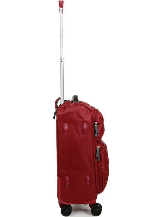 Airtex Paris Μεγάλη Βαλίτσα Ταξιδίου Υφασμάτινη Μπορντό με 4 Ρόδες Ύψους 80εκ.