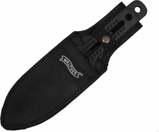 Walther Μαχαίρι Ρίψης Μαύρο σε Θήκη Σετ 2τμχ