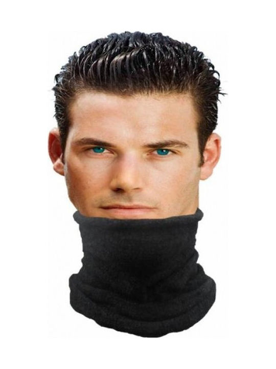 Cosa Shenille Motorcycle Rider Neck Warmer Fleece Black Color