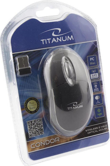 Esperanza Titanum TM120 Ασύρματο Mini Ποντίκι Μαύρο