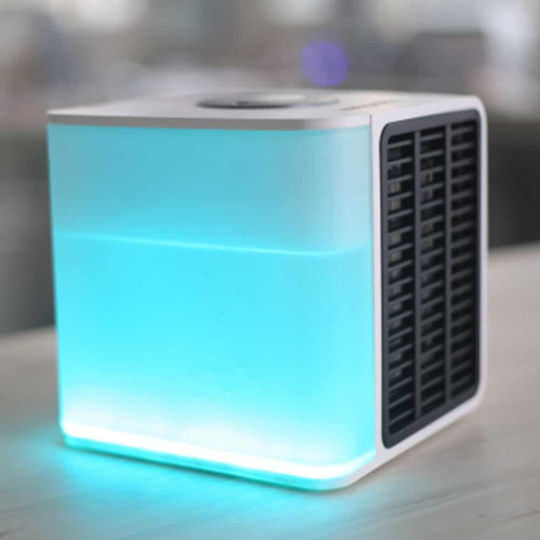 Mini-Klimaanlage USB mit Wasser und Beleuchtung Weiß