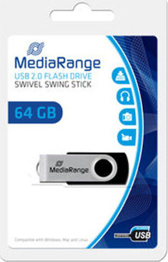 MediaRange 64GB USB 2.0 Stick Ασημί
