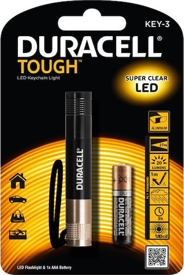 Duracell Φακός LED με Μέγιστη Φωτεινότητα 20lm Tough Key-3