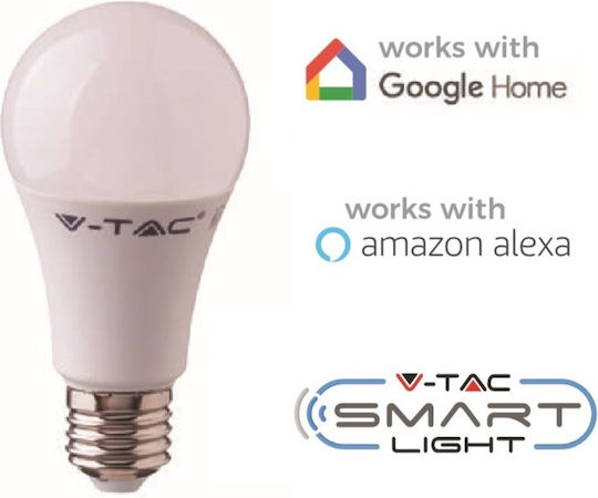 V-TAC Bec Smart VT-5117 LED 15W pentru Dulie E27 și Formă A65 RGBW 1300lm Reglabil în intensitate
