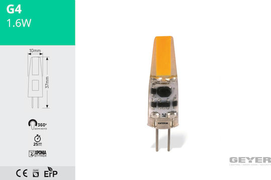 Geyer LED-Lampe 1.6W für Fassung G4 Warmes Weiß 160lm
