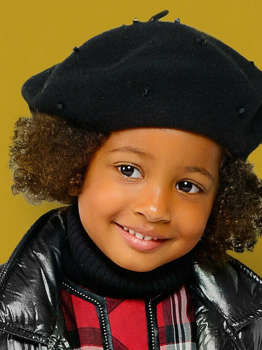 Mayoral Kids Fabric Beret Black