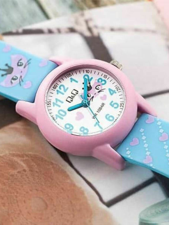Q&Q Kids Analog Watch with Rubber/Plastic Strap Light Blue