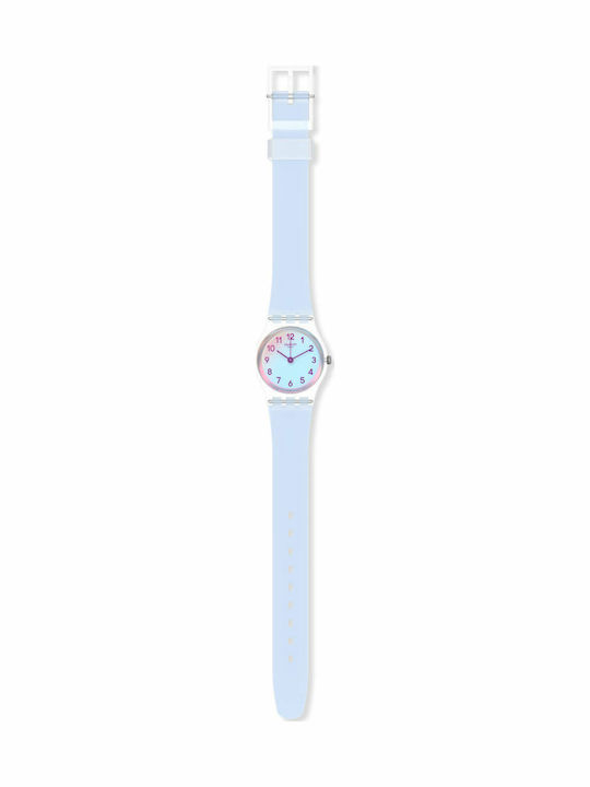 Swatch Casual Damen Uhr mit Blau Kautschukarmband