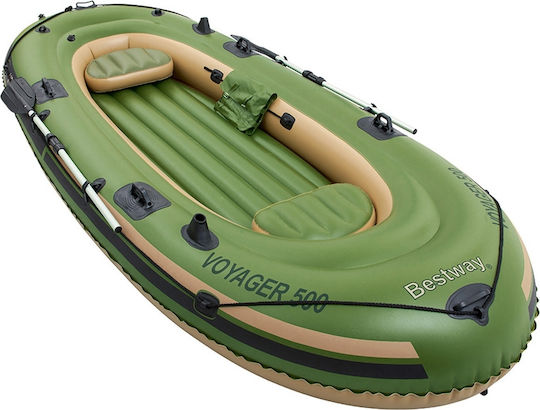 Bestway Voyager 500 Inflatable Boat for 3 Adults Green with 2 Paddles 348x142cm