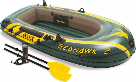Intex Seahawk 2 Aufblasbares Boot Für Erwachsene 2 Personen Grüne mit Paddeln & Pumpe 236x114cm