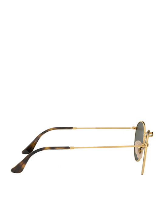Ray Ban Round Metal Unisex Γυαλιά Ηλίου με Χρυσό Μεταλλικό Σκελετό και Μπλε Καθρέφτη Φακό RB3447N 001/30