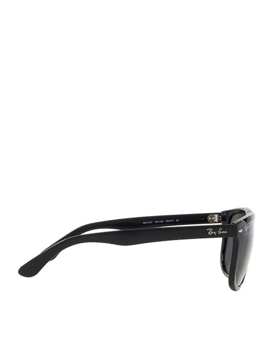 Ray Ban Boyfriend Unisex Ochelari de soare cu Negru Cadru și Verde Polarized Lentilă RB4147 601/58