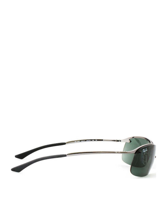 Ray Ban Унисекс Слънчеви Очила с Сребърна Метална Рамка и Зелени Стъкла RB3183 004/71