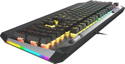 Viper V765 Gaming Tastatură mecanică cu Kailh Box roșu switch-uri și iluminare RGB (Engleză UK) Argint