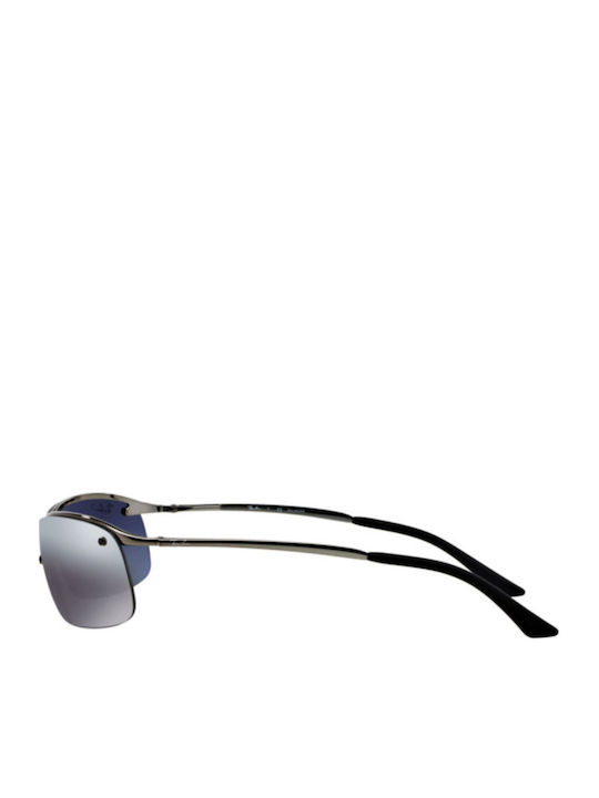 Ray Ban Unisex Sunglasses with Silver Metal Frame and Silver Polarized Mirror Lens RB3183 004/82
