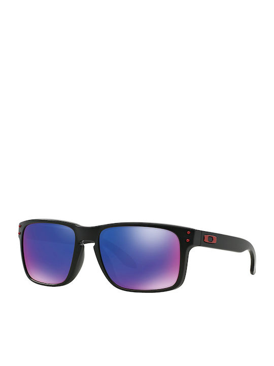 Oakley Holbrook Men's Sunglasses with Black Plastic Frame and Purple Mirror Lens OO9102-36