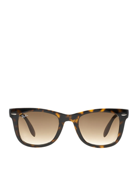 Wayfarer Faltbare Unisex Sonnenbrillen mit Horn umrandetem Rahmen Havana Verlaufsfarbe