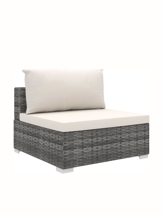 Canapea De Colț Pentru Exterior Din Rattan Cu Perne 74x74x26cm