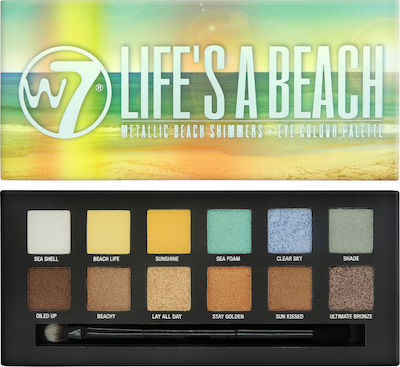 W7 Cosmetics Life's a Beach Παλέτα με Σκιές Ματιών σε Στερεή Μορφή Πολύχρωμη 9.6gr