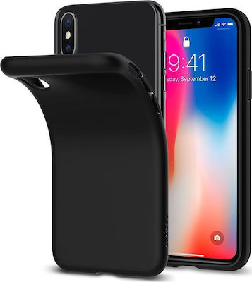 Spigen Liquid Crystal Plastic Back Cover Black (iPhone X / Xs)