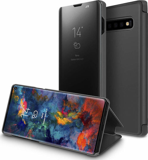 Hurtel Clear View Book Πλαστικό Μαύρο (Galaxy S10)