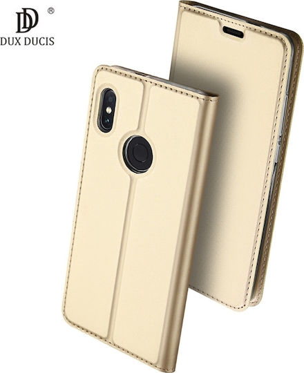 Dux Ducis Skin Pro Series Book Δερματίνης Χρυσό (Redmi Note 5)
