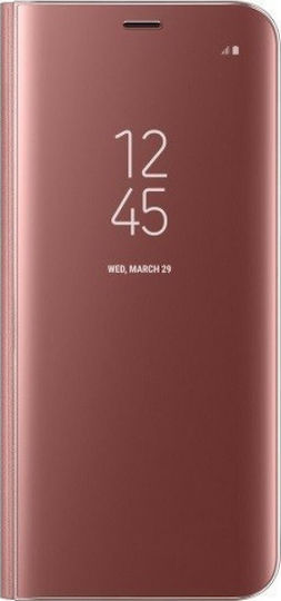 Hurtel Clear View Book Πλαστικό Ροζ Χρυσό (Galaxy S10+)