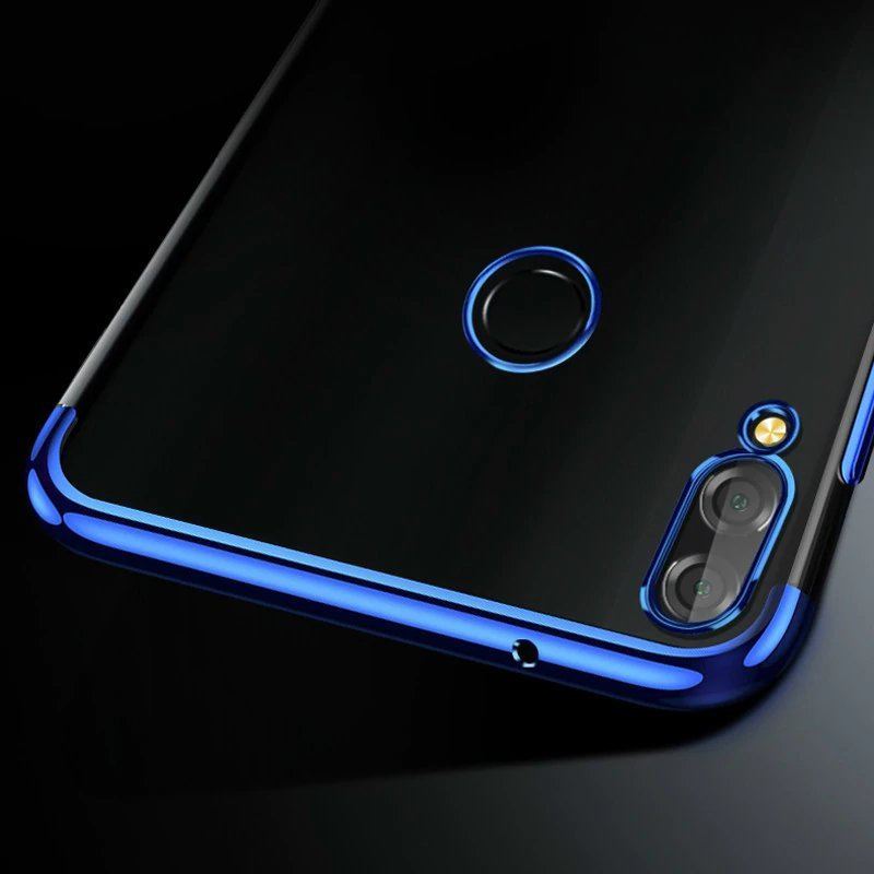 Electroplating Frame Back Cover Σιλικόνης Μαύρο-Μπλε (Xiaomi Redmi Note ...
