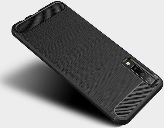 Hurtel Back Cover Silicon Negru (Galaxy A7 2018)