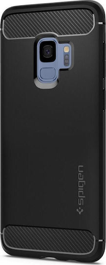 Spigen Rugged Armor Back Cover Silicon Negru (Galaxy S9)